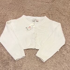 Girls Esprit White Cropped Cardigan size 18 months